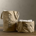 Restoration Hardware Salvaged Tarp Laundry Hamper