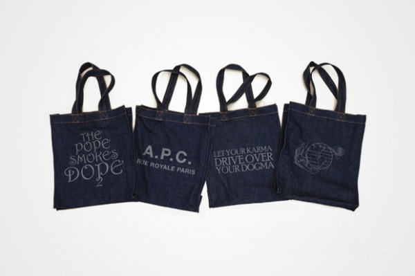 A.P.C. Denim Tote Bags A.P.C. Denim Tote Bags A.P.C. Denim Tote Bags