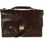 Topman Burgundy Leather Briefcase 1