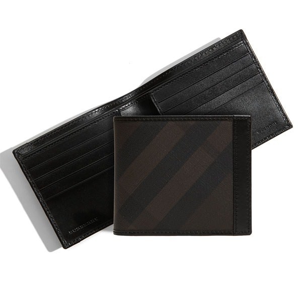 Burberry Check Print Bifold Wallet  Burberry Check Print Bifold Wallet