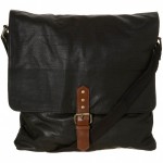 Topman Black Leather Stud Satchel