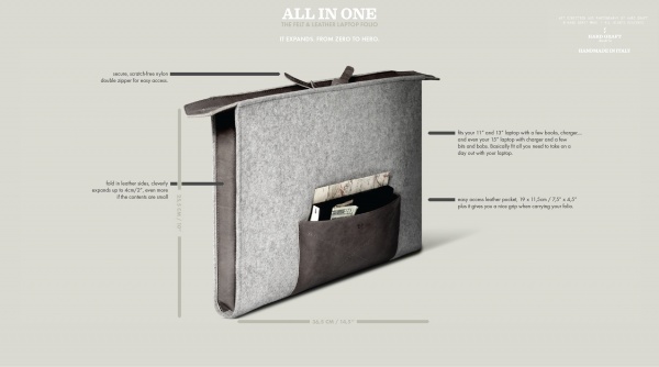 Hard Graft All in One Laptop Folio Hard Graft All in One Laptop Folio