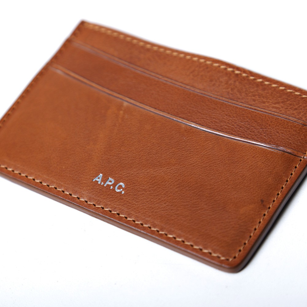 25 06 2013 apc cardholder lightbrwon d1 A.P.C. Leather Card Holder