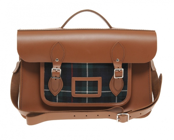 Cambridge Satchel Company Leather & Tartan Satchel