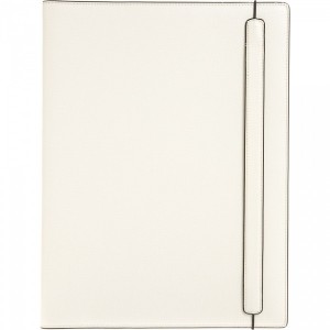 Large White Leather Notepad by Valextra