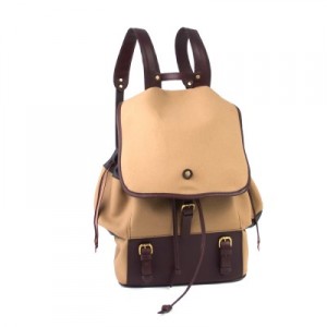 Bill Amberg Double Truffle Canvas Rucksack