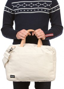 Blk Pine Workshop Leather & Canvas Briefcase