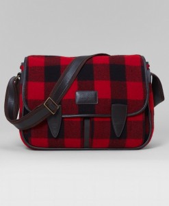 Buffalo Check Messenger Bag by Brooks Brothers