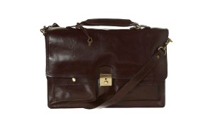 Topman Burgundy Leather Briefcase