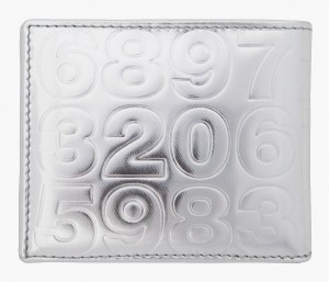 Comme Des Garcons Silver Embossed Wallet