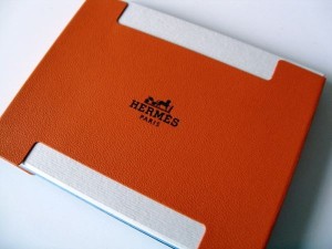 Hermes Leather Post-It Container