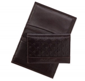 Salvatore Ferragamo Gancini Embossed Card Case