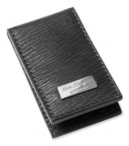 Salvatore Ferragamo Stamped Calf Magnetic Money Clip