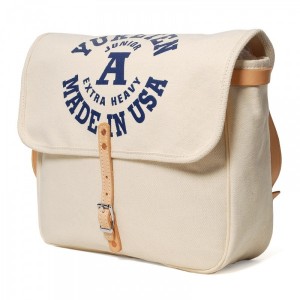 Yuketen White Canvas Mailman Bag