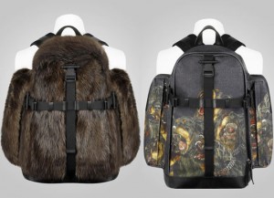 Givenchy Fall / Winter 2011 Fur & Dog Print Backpacks