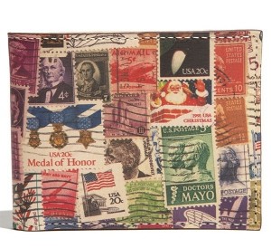 Jack Spade ‘Stamp’ Print Leather Wallet