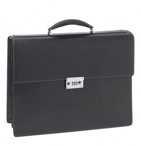 Salvatore Ferragamo Double Gusset Leather Briefcase