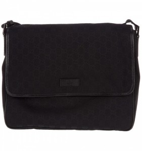 Gucci Black Canvas Messenger Bag
