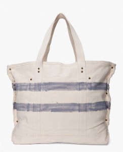 Shades of Grey ‘Waves’ Canvas Beach Tote