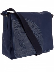 Yves Saint Laurent Logo Embossed Messenger Bag