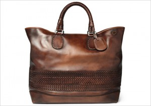 Gucci Woven Leather Holdall