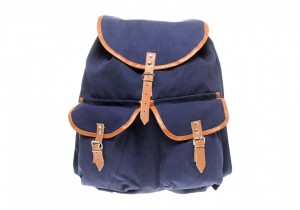 Reclaimed Vintage Canvas Backpack in Navy