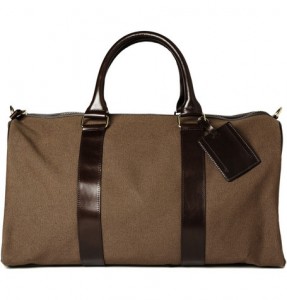 A.P.C. Canvas & Leather Travel Bag
