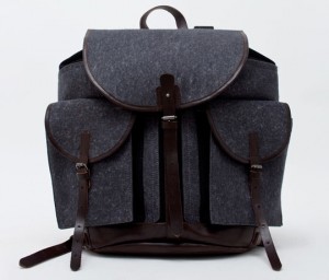 Dries Van Noten Wool & Leather Backpack