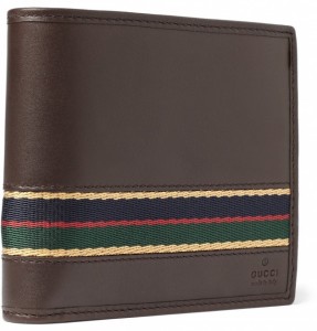 Gucci Regimental Striped Leather Wallet