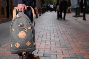 Yuketen Triangle Backpack Heather Grey Wool