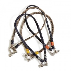 ML Brown for Outlier Braided Leather Keychain