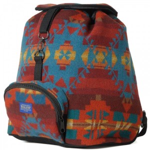 Pendleton Small Backpack in Yuma Turqoise & Red