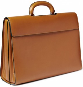 Valextra Leather Diplomatic Bag